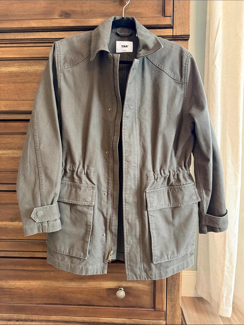Aritzia Olive Green Utility Jacket with Front Flap Pockets - Picture 5 of 7